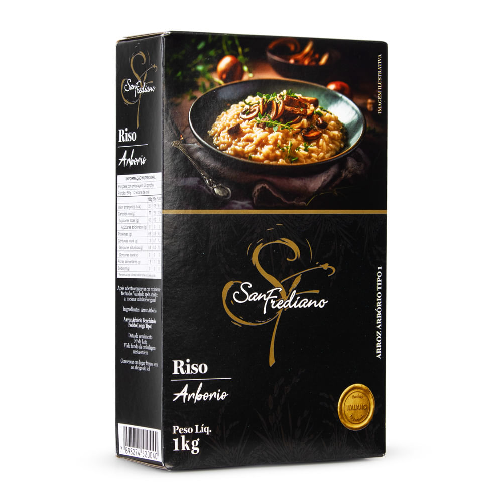 Arroz Arborio Italiano San Frediano Caixa 1kg - Zona Sul