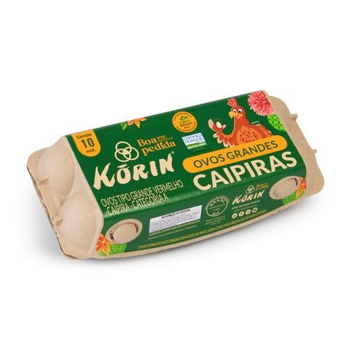 Ovos Vermelhos Caipira Korin com 10 Unidades