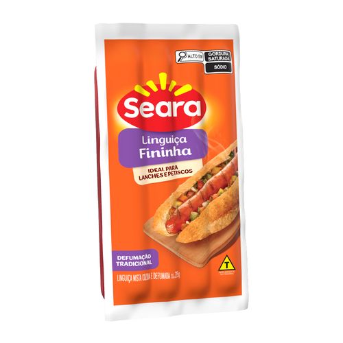 Linguiça Fininha Defumada Seara 215g