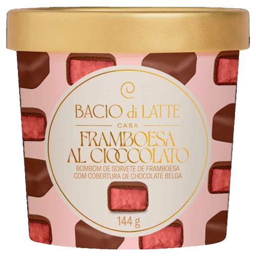 Bombom de Sorvete Framboesa Bacio Di Latte 144g