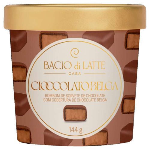 Bombom de Sorvete Chocolate Bacio Di Latte 144g