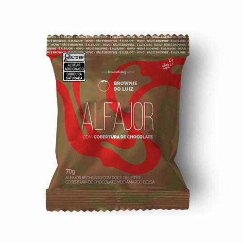 Alfajor Com Cobertura De Chocolate Brownie Do Luiz 70g