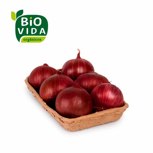Cebola Roxa Orgânica Bio Vida Bandeja 600g