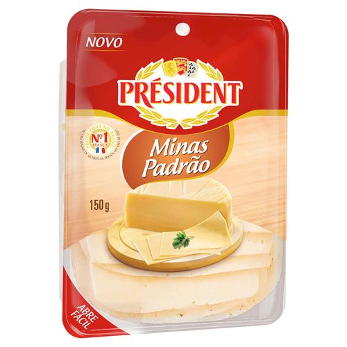 Queijo Minas Padrão President Fatiado 150g