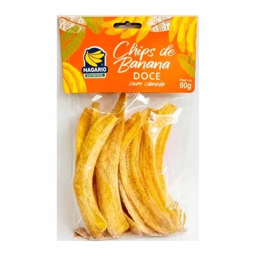 Chips de Banana Doce Com Canela Magario 60g