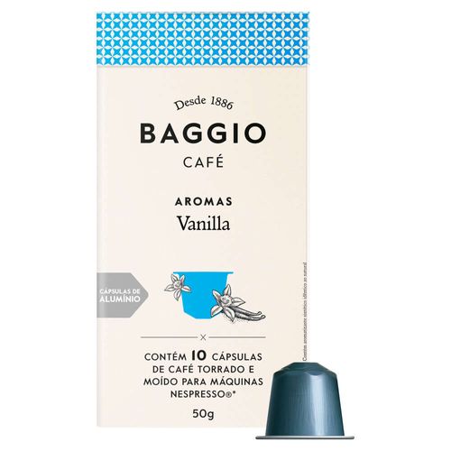 Cápsulas de Café Baggio Vanilla Caixa com 10 Unidades