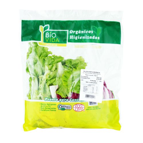 Salada Mista Higienizada Orgânica Bio Vida +Quasi Pronto 150g