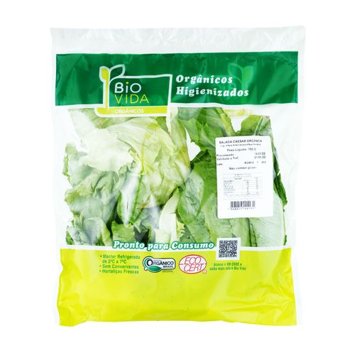 Salada Caesar Orgânica Higienizada Bio Vida + Quasi Pronto