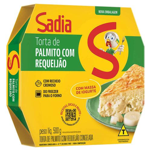 Torta Salgada com Massa de Iogurte Sadia Palmito com Requeijão 500g