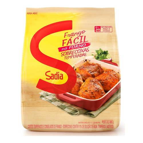 Sobrecoxa de Frango Congelada Temperada no Forno Sadia 800g