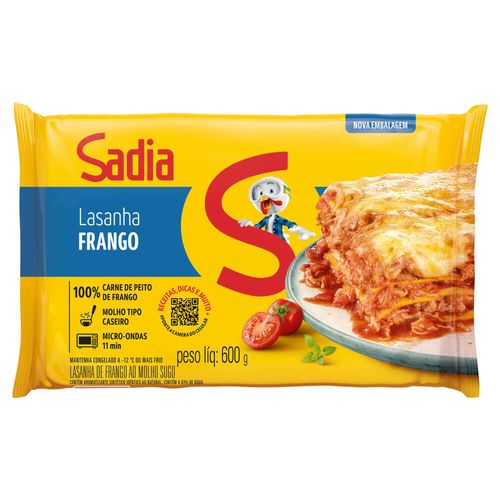 Lasanha De Frango Ao Molho Sugo Sadia 600g
