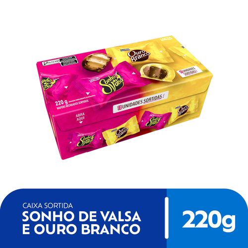 Bombom Sonho de Valsa + Ouro Branco Caixa 220g