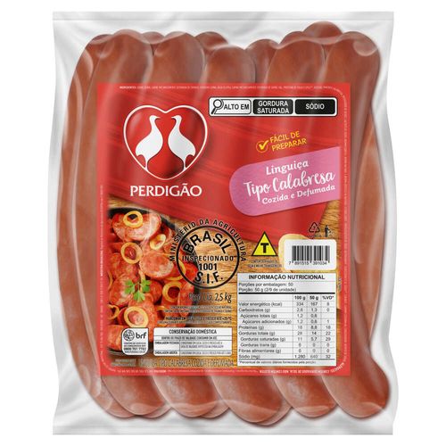 Linguiça Tipo Calabresa Perdigão Pacote 2,5kg