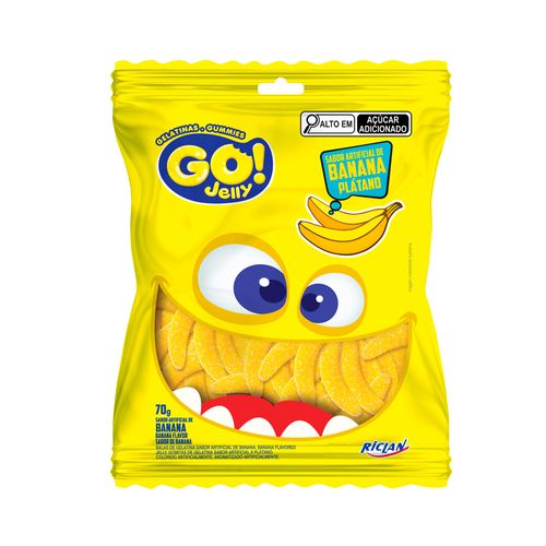Bala de Gelatina Go Jelly Banana 70g