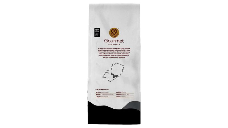 Café Moído Dark Roast Gourmet 3 Corações 250g - Zona Sul