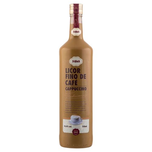 Licor Fino Cappuccino Schulk Garrafa 750ml