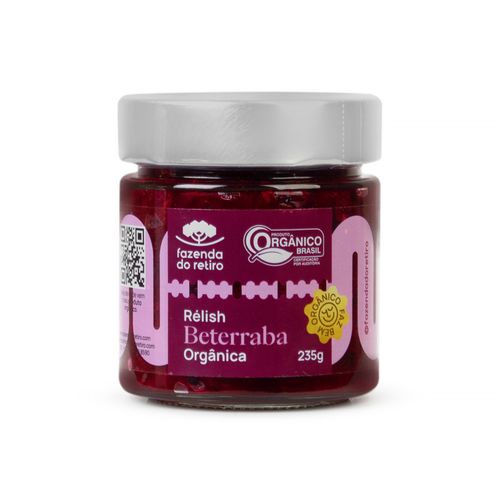 Rélish de Beterraba Orgânico Fazenda do Retiro 235g