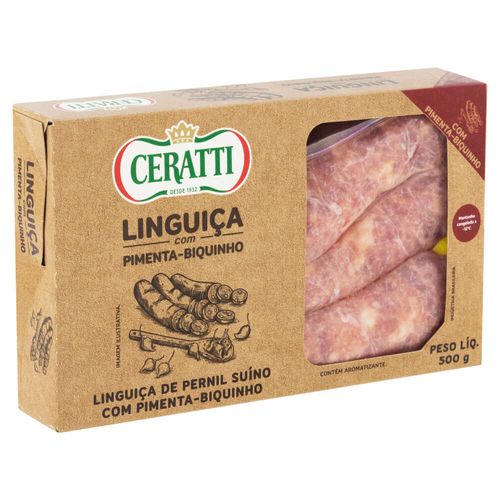 Linguiça com Pimenta Biquinho Congelada Ceratti 400g