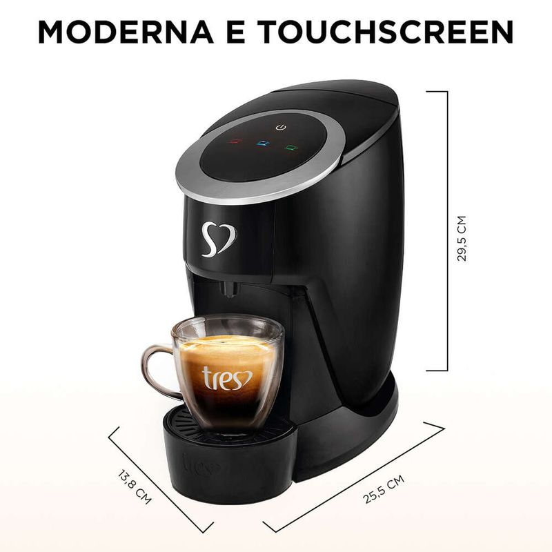 Maquina-de-Cafe-Espresso-Automatica-Preta-G2-Touch-560ml-Tres-127V