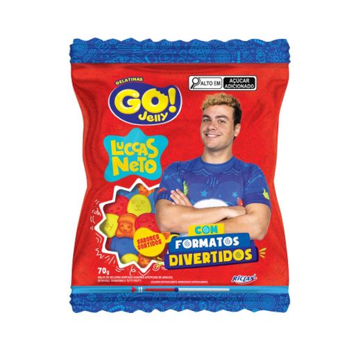Bala de Gelatina Go Jelly Luccas Neto Sortidos 70g