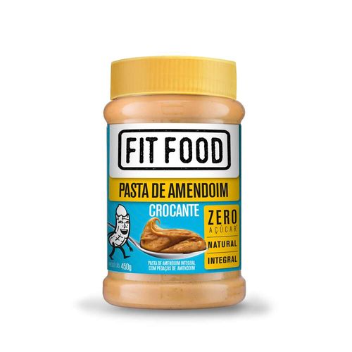 Pasta de Amendoim Crocante Integral Fit Food Pote 450g