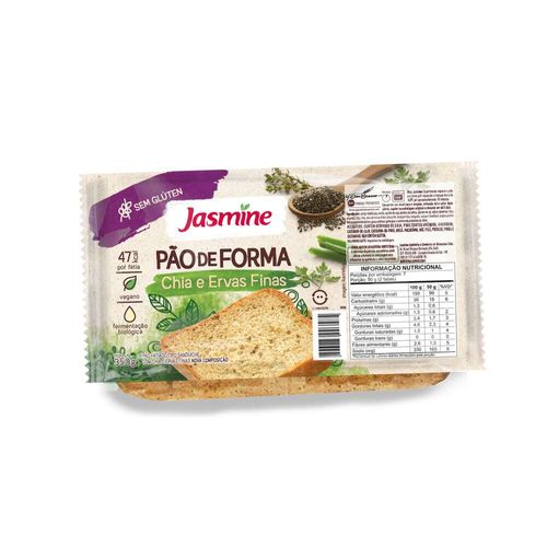 Pão sem Glúten Jasmine Chia e Ervas Finas 300g