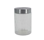 Pote de Vidro com Bolhas Tampa Inox Mozcada 1,3L