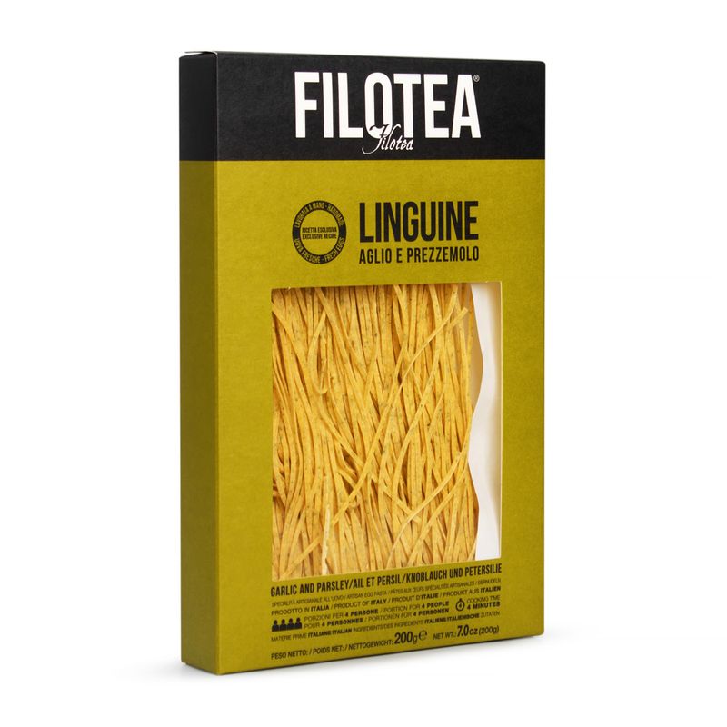 Massa-Italiana-Linguine-Aglio-e-Prezzemolo-Filotea-200g