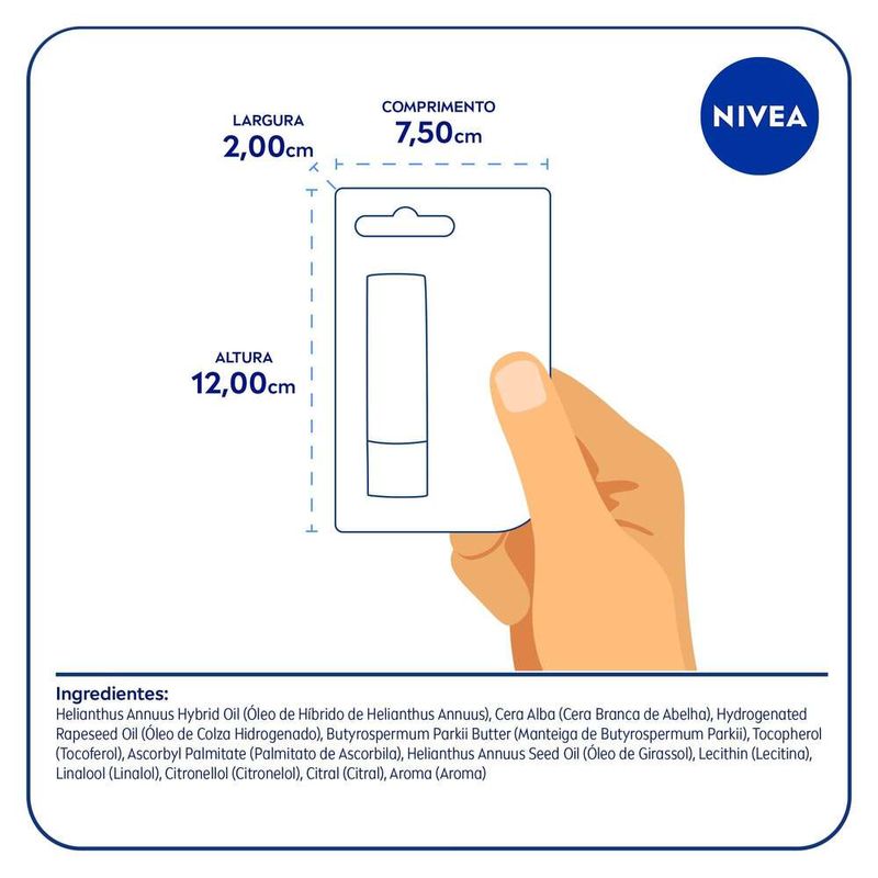 Protetor-Solar-Labial-Nivea-Original-Care-48g