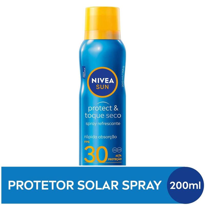 Protetor-Solar-Spray-Protect---Toque-Seco-FPS-30-Nivea-Sun-Frasco-200ml