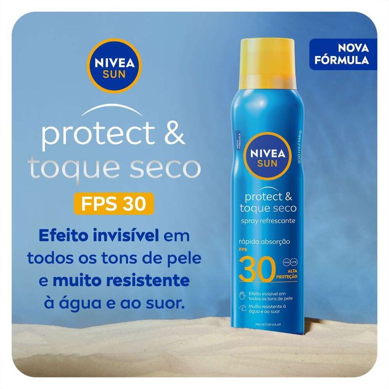 Protetor-Solar-Spray-Protect---Toque-Seco-FPS-30-Nivea-Sun-Frasco-200ml