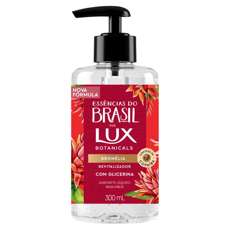 Sabonete-Liquido-de-Glicerina-para-as-Maos-Bromelia-Lux-Botanicals-Essencias-do-Brasil-Frasco-300ml