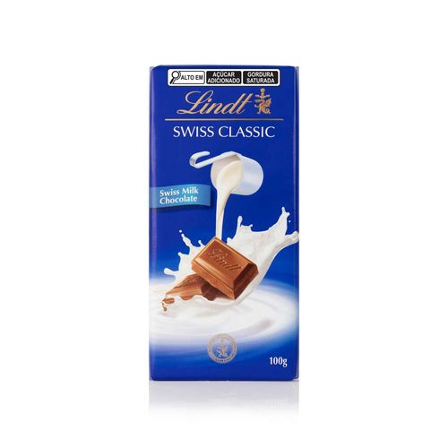 Chocolate Lindt Swiss Classic Tablete Ao Leite 100g