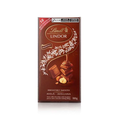 Chocolate Lindt Lindor Singles Ao Leite com Avelã 100g
