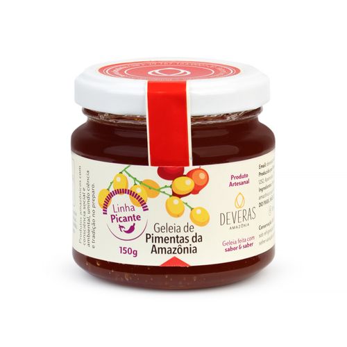 Geleia de Pimentas da Amazônia Deveras Vidro 150g