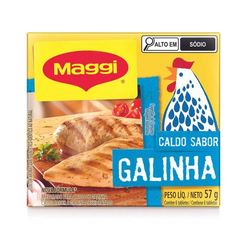Caldo De Galinha Maggi Tablete com 6 Unidades 57g