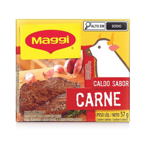 Caldo De Carne Maggi Tablete com 6 Unidades 57g