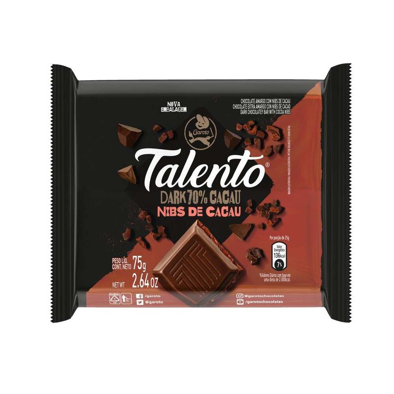 Chocolate-Garoto-Talento-Dark-Nibs-de-Cacau-75g