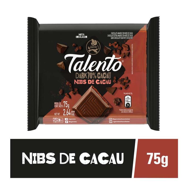 Chocolate-Garoto-Talento-Dark-Nibs-de-Cacau-75g