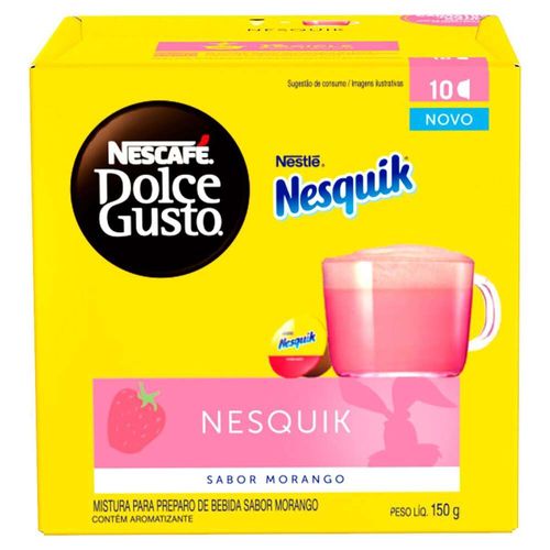 Cápsulas de Nescafé Dolce Gusto Nesquik Morango com 10 Unidades