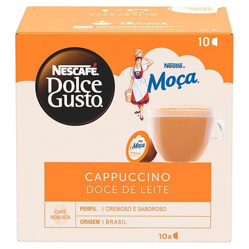 Cápsulas de Café Nescafé Dolce Gusto Cappuccino Moça Doce de Leite com 10 Unidades