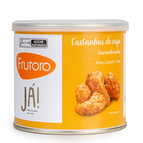 Castanha de Caju Caramelizada Frutoro Já Lata 100g