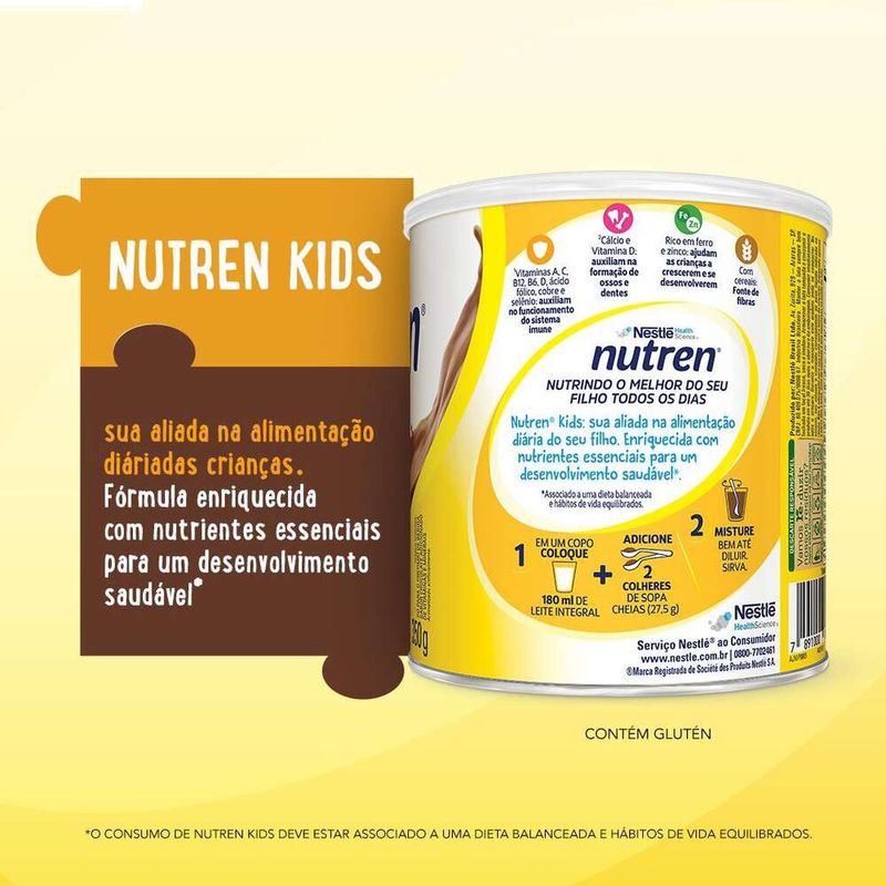 Complemento-Alimentar-Nutren-Kids-Chocolate-Lata-350g