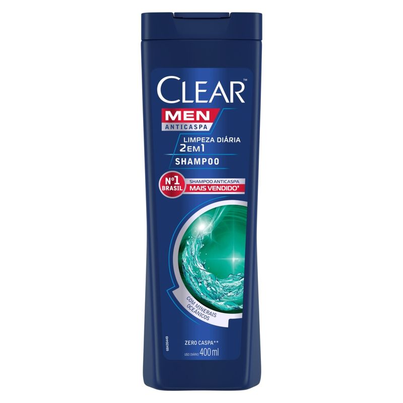 Shampoo-Anticaspa-Clear-Limpeza-Diaria-2-em-1-400ml