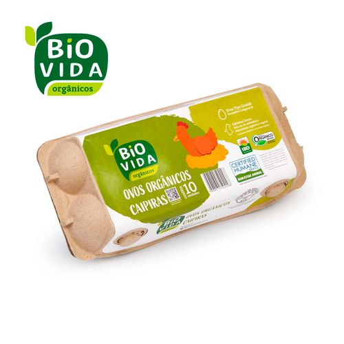 Ovos Vermelhos Orgânicos Bio Vida Com 10 Unidades