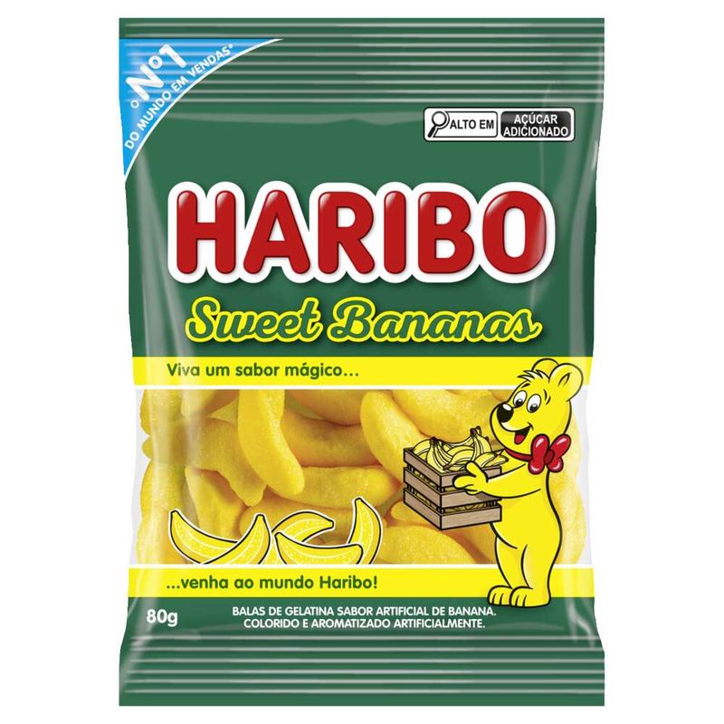 Bala-de-Gelatina-Sweet-Bananas-Haribo-Pacote-80g