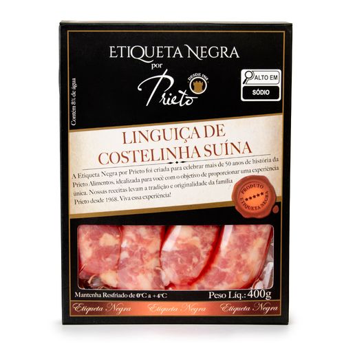 Linguiça Costelinha Suína Etiqueta Negra 400g