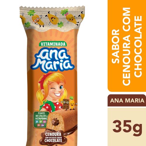 Bolinho Ana Maria Cenoura com Recheio de Chocolate 40g