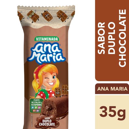 Bolinho Ana Maria Chocolate Com Recheio De Chocolate 35g