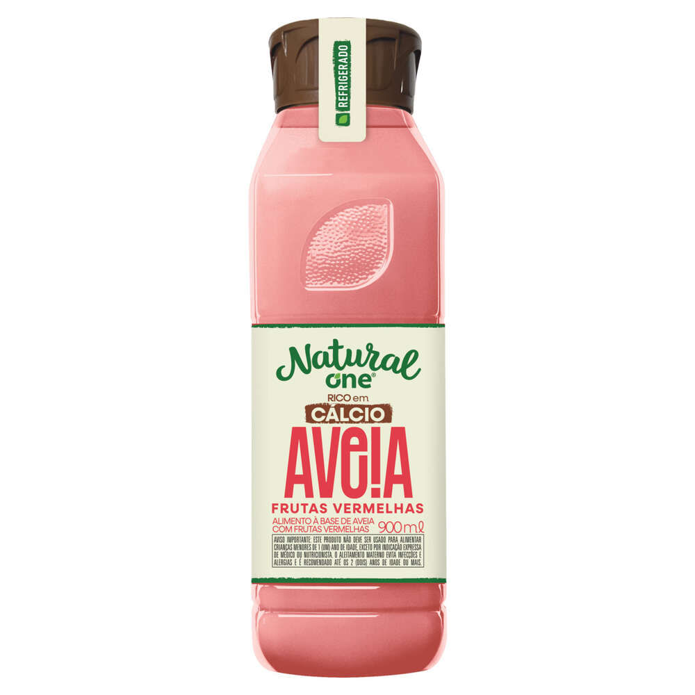 Bebida Vegetal Natural One Base de Aveia Frutas Vermelhas 900ml